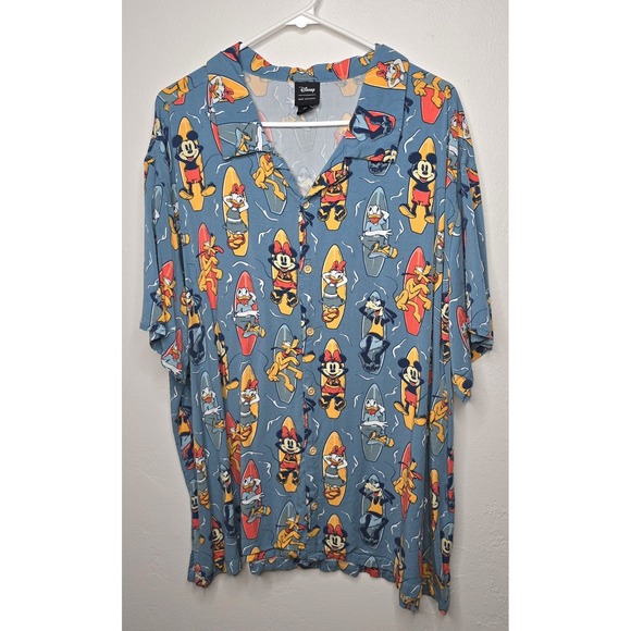 DISNEY Mickey Mouse And Friends 2XL Pajama Top Surfboard Summer -1888 - Picture 2 of 8